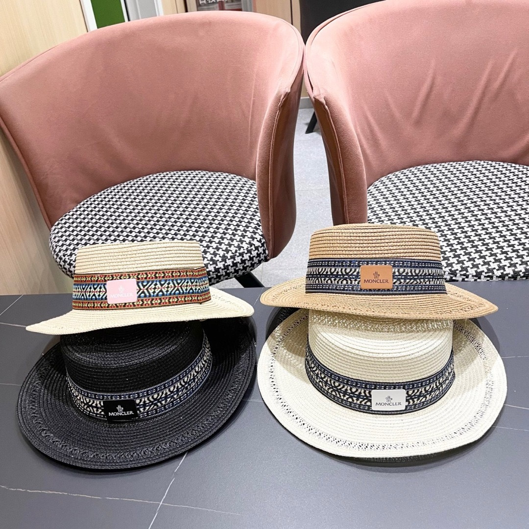  蒙口 波西米亚民族风海边沙滩遮阳草帽女夏季出游
防晒时尚平顶宽檐礼帽