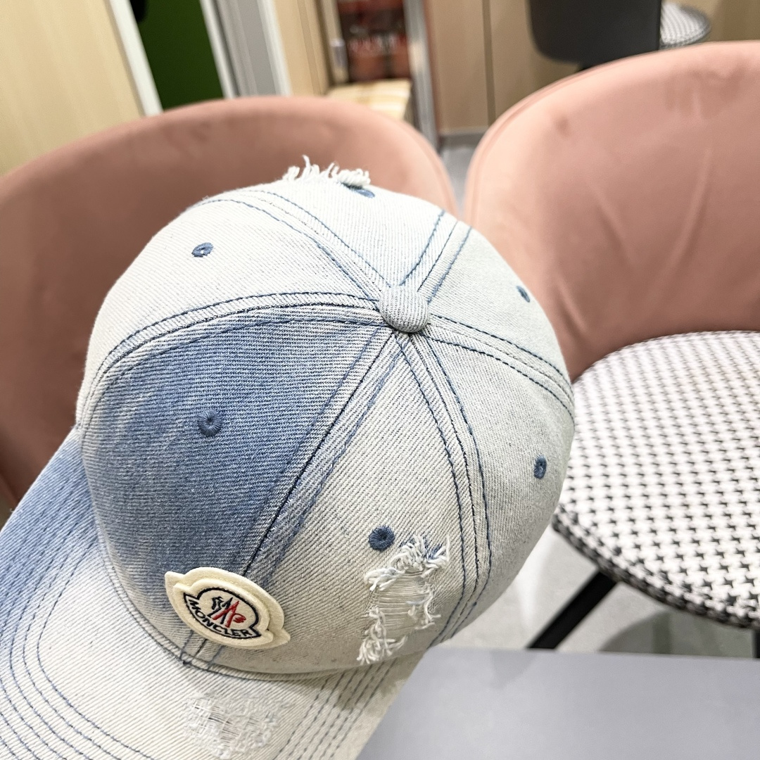  2025春夏新款 蒙口MONCLER牛仔棒球帽，年轻时尚潮人穿搭色系，好看有质感！
