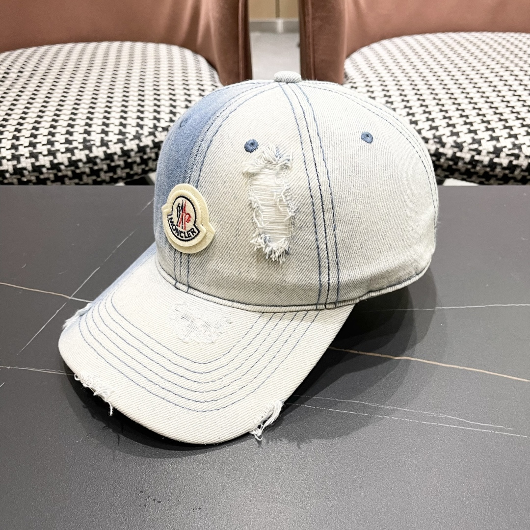  2025春夏新款 蒙口MONCLER牛仔棒球帽，年轻时尚潮人穿搭色系，好看有质感！