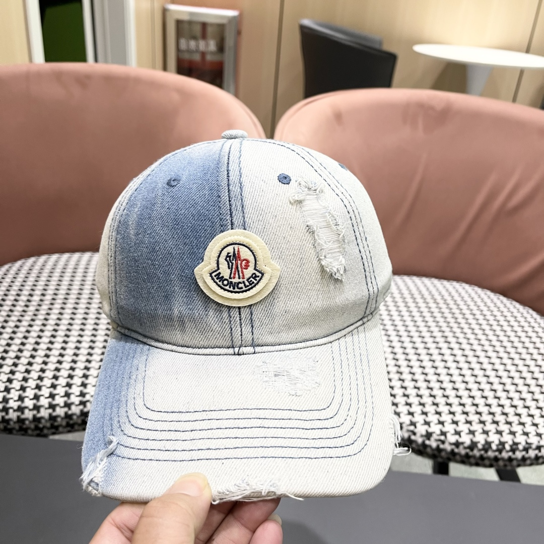  2025春夏新款 蒙口MONCLER牛仔棒球帽，年轻时尚潮人穿搭色系，好看有质感！