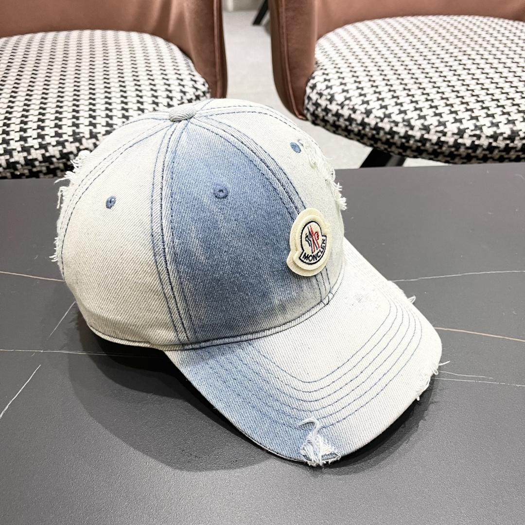  2025春夏新款 蒙口MONCLER牛仔棒球帽，年轻时尚潮人穿搭色系，好看有质感！