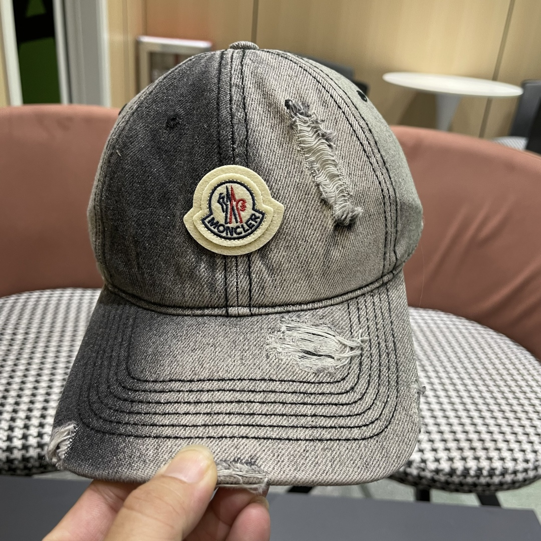  2025春夏新款 蒙口MONCLER牛仔棒球帽，年轻时尚潮人穿搭色系，好看有质感！