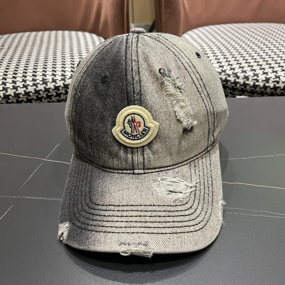  2025春夏新款 蒙口MONCLER牛仔棒球帽，年轻时尚潮人穿搭色系，好看有质感！