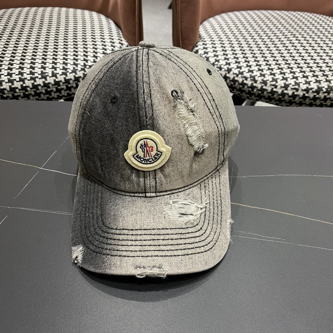  2025春夏新款 蒙口MONCLER牛仔棒球帽，年轻时尚潮人穿搭色系，好看有质感！