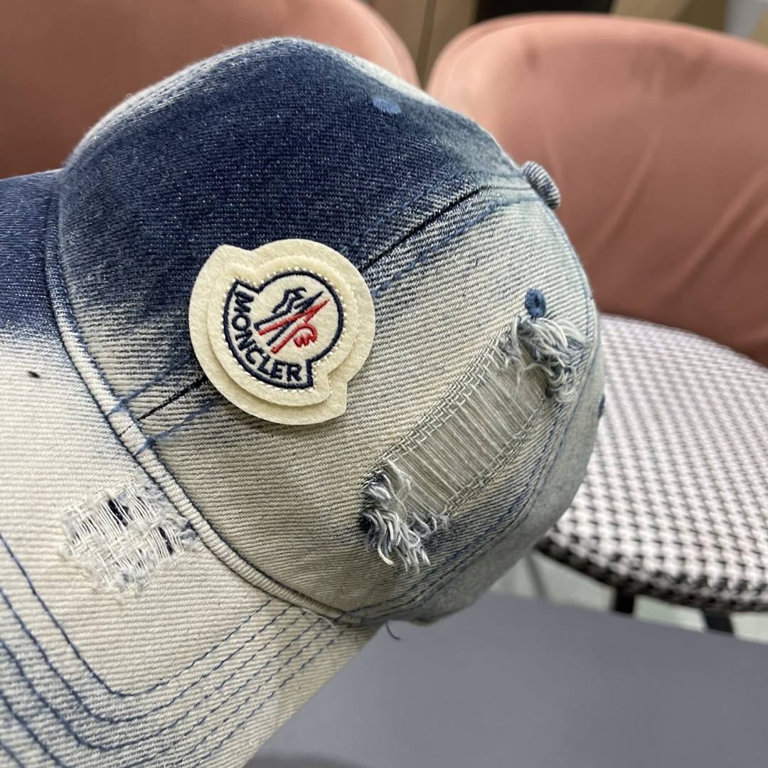  2025春夏新款 蒙口MONCLER牛仔棒球帽，年轻时尚潮人穿搭色系，好看有质感！