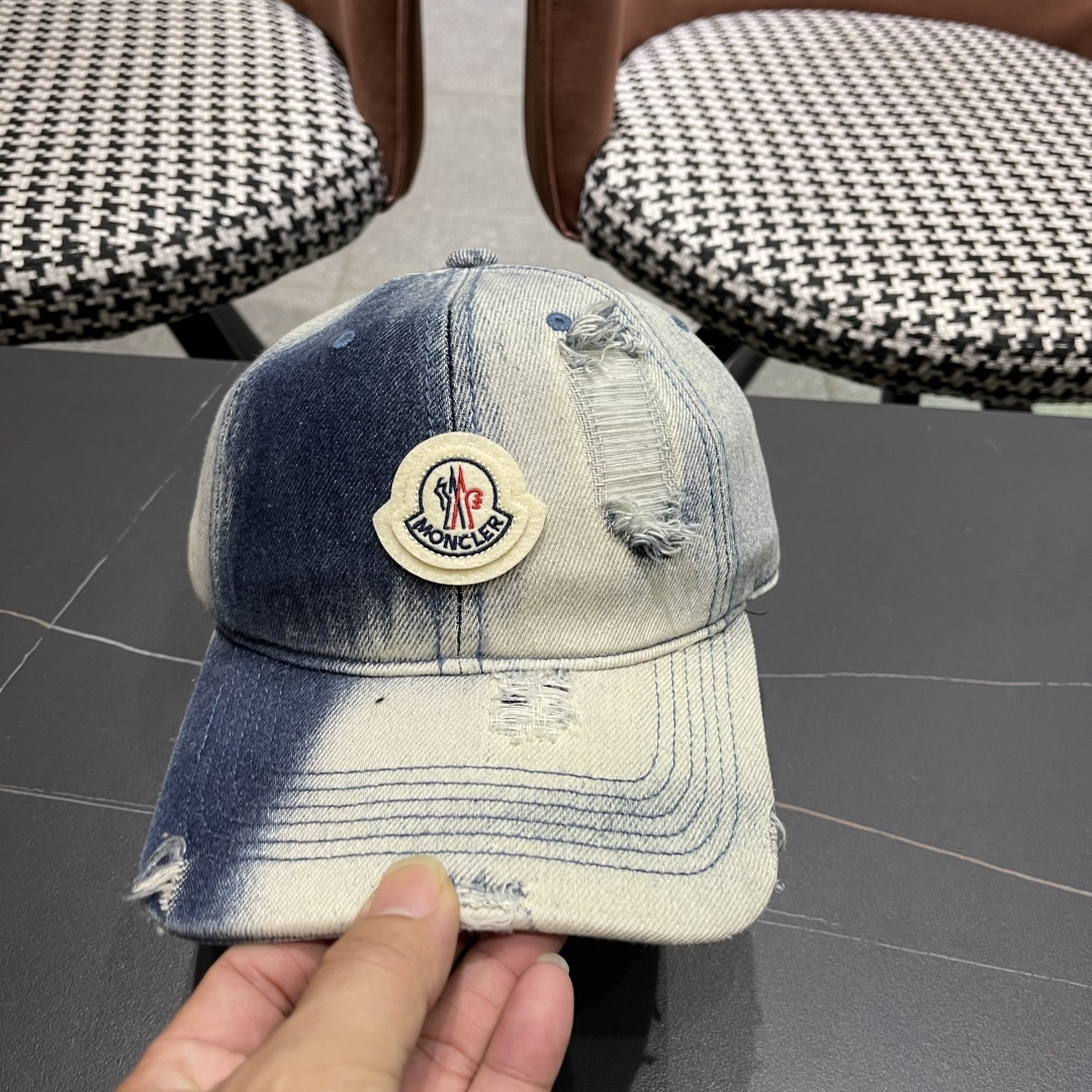  2025春夏新款 蒙口MONCLER牛仔棒球帽，年轻时尚潮人穿搭色系，好看有质感！