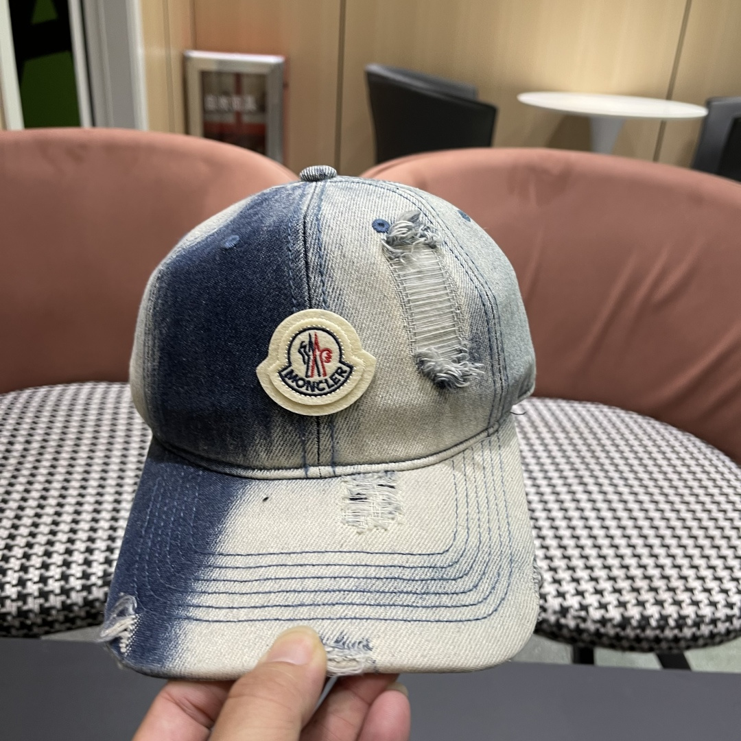  2025春夏新款 蒙口MONCLER牛仔棒球帽，年轻时尚潮人穿搭色系，好看有质感！