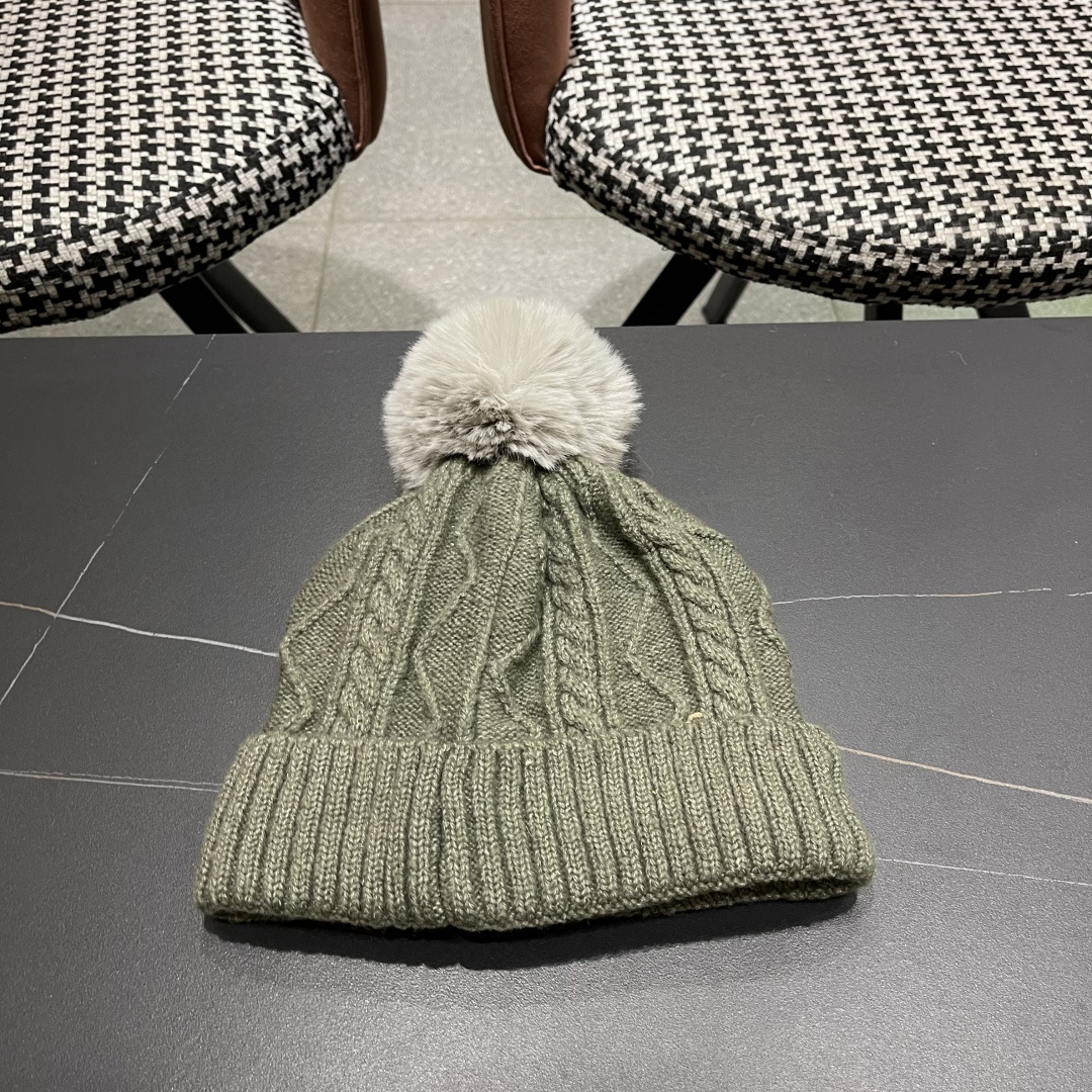  lv路易威登帽子2025女秋冬毛线帽韩版针织帽女士百搭毛球帽护耳冬季套头潮加厚帽