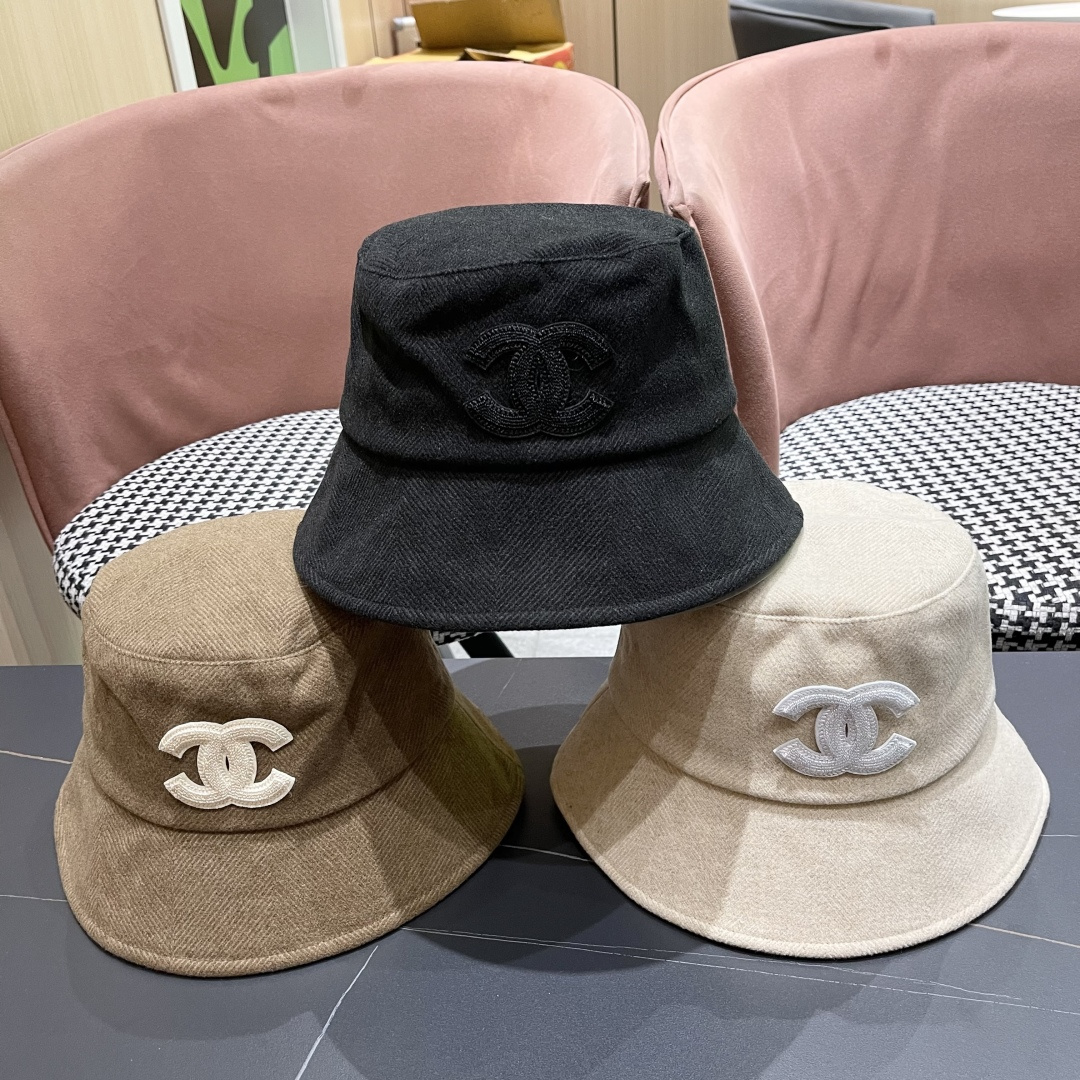  香奈儿 渔夫帽女防晒帽女款2024新款遮阳盆帽防紫外线早秋款