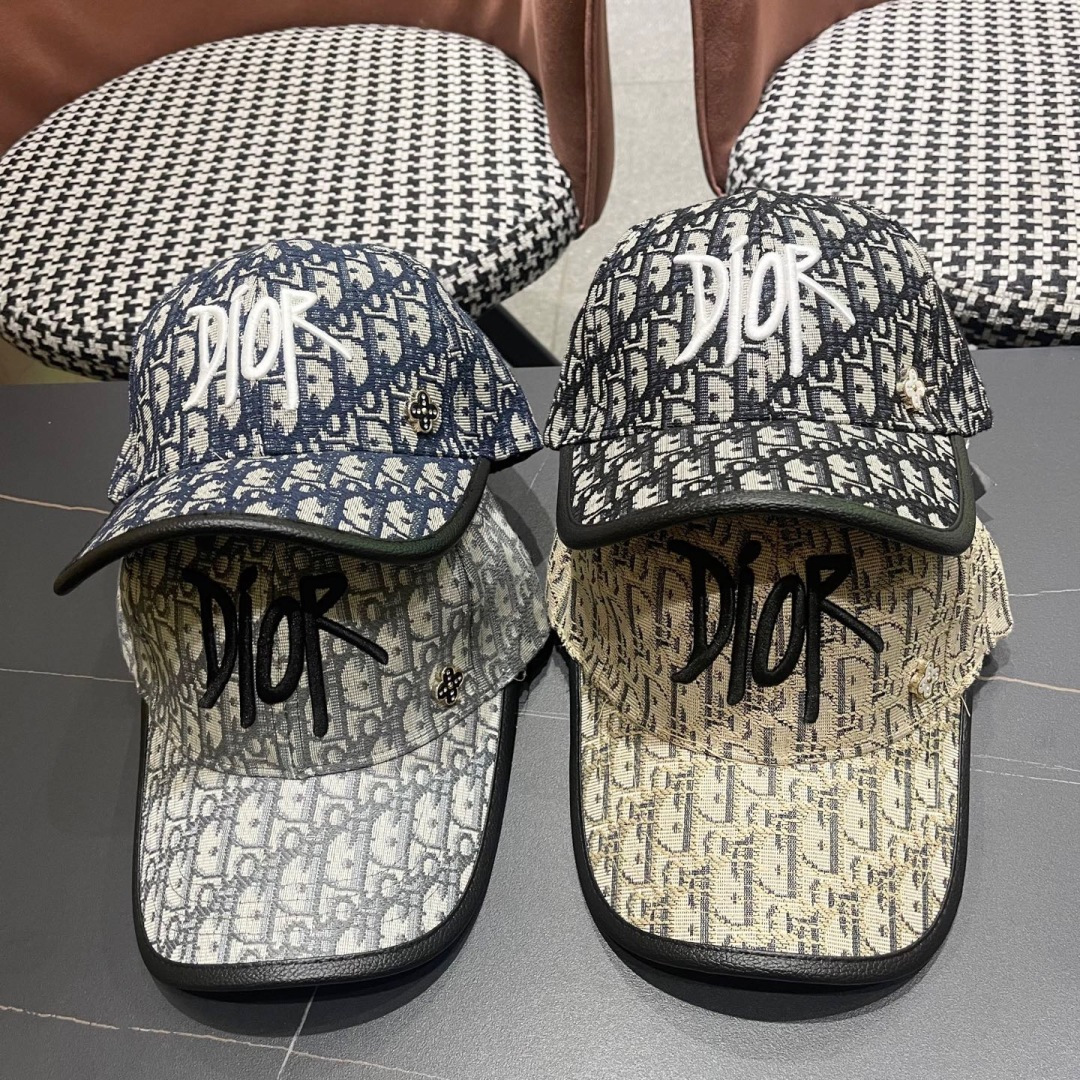  Dior(迪奥)2025新款原单棒球帽， Dior老花，复古韵味十足，专柜断货热门，11开模订制，原版