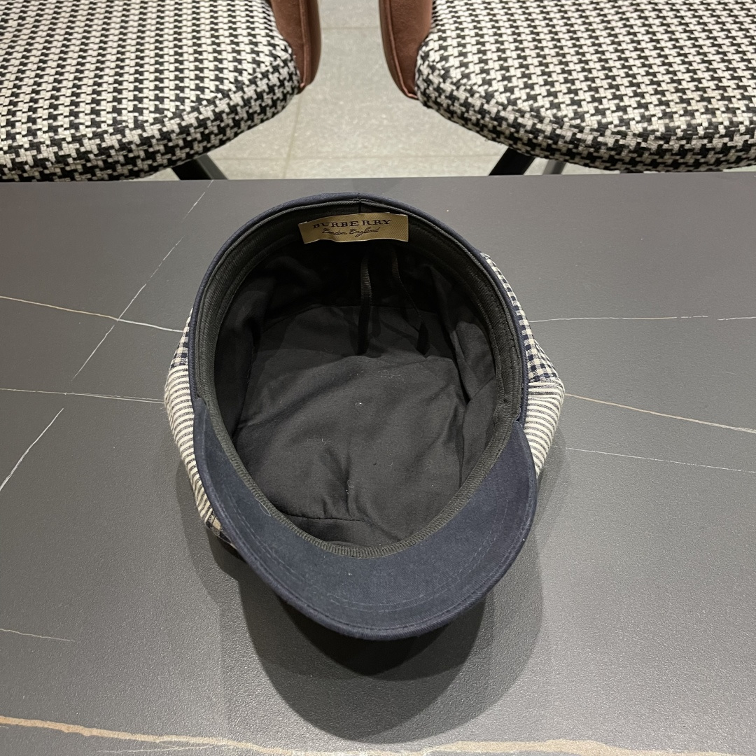  巴宝莉BURBERRY 新款八角帽子女春秋季韩版时尚百搭显脸小报童帽画家帽鸭舌帽格纹