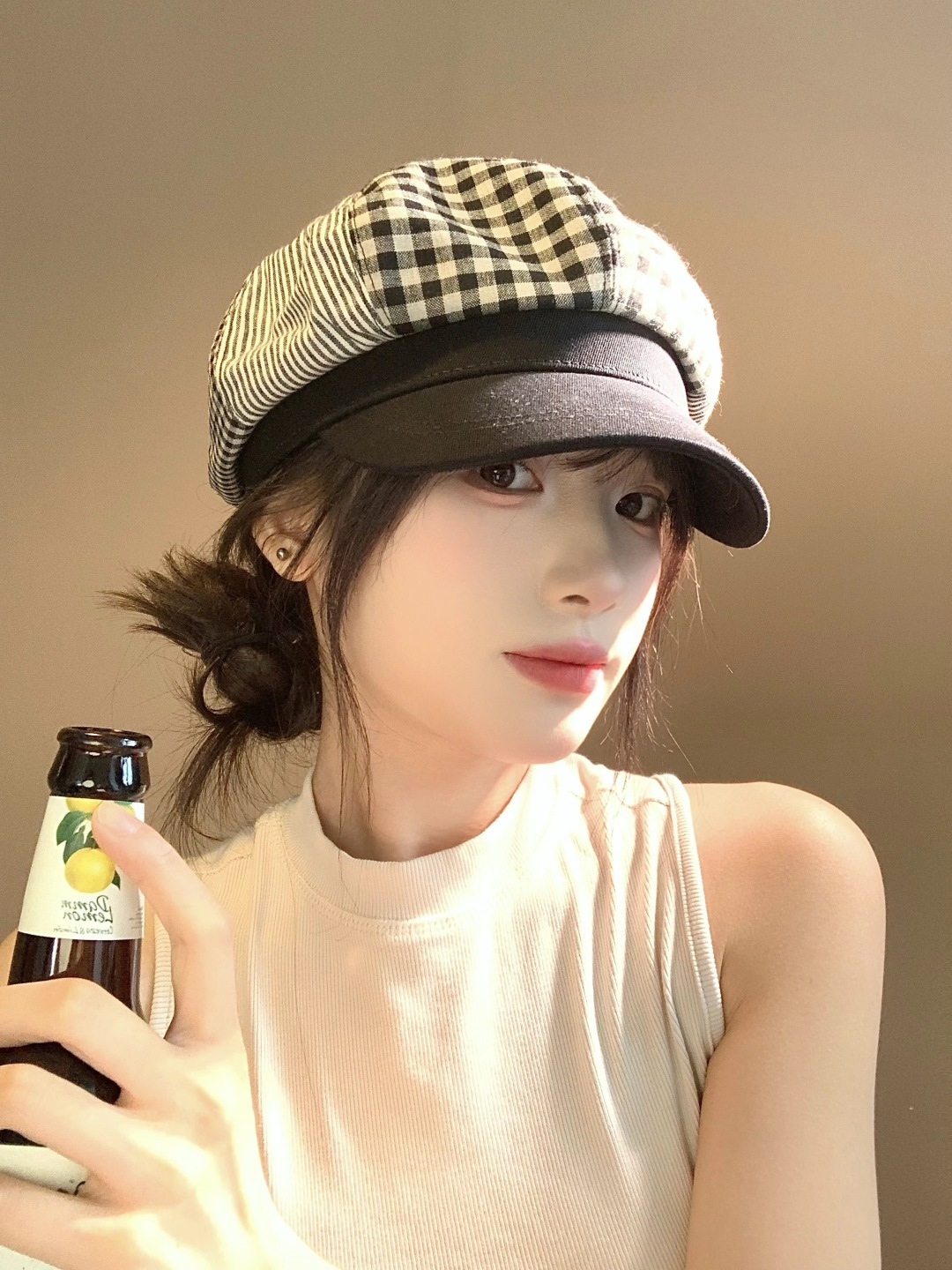  巴宝莉BURBERRY 新款八角帽子女春秋季韩版时尚百搭显脸小报童帽画家帽鸭舌帽格纹