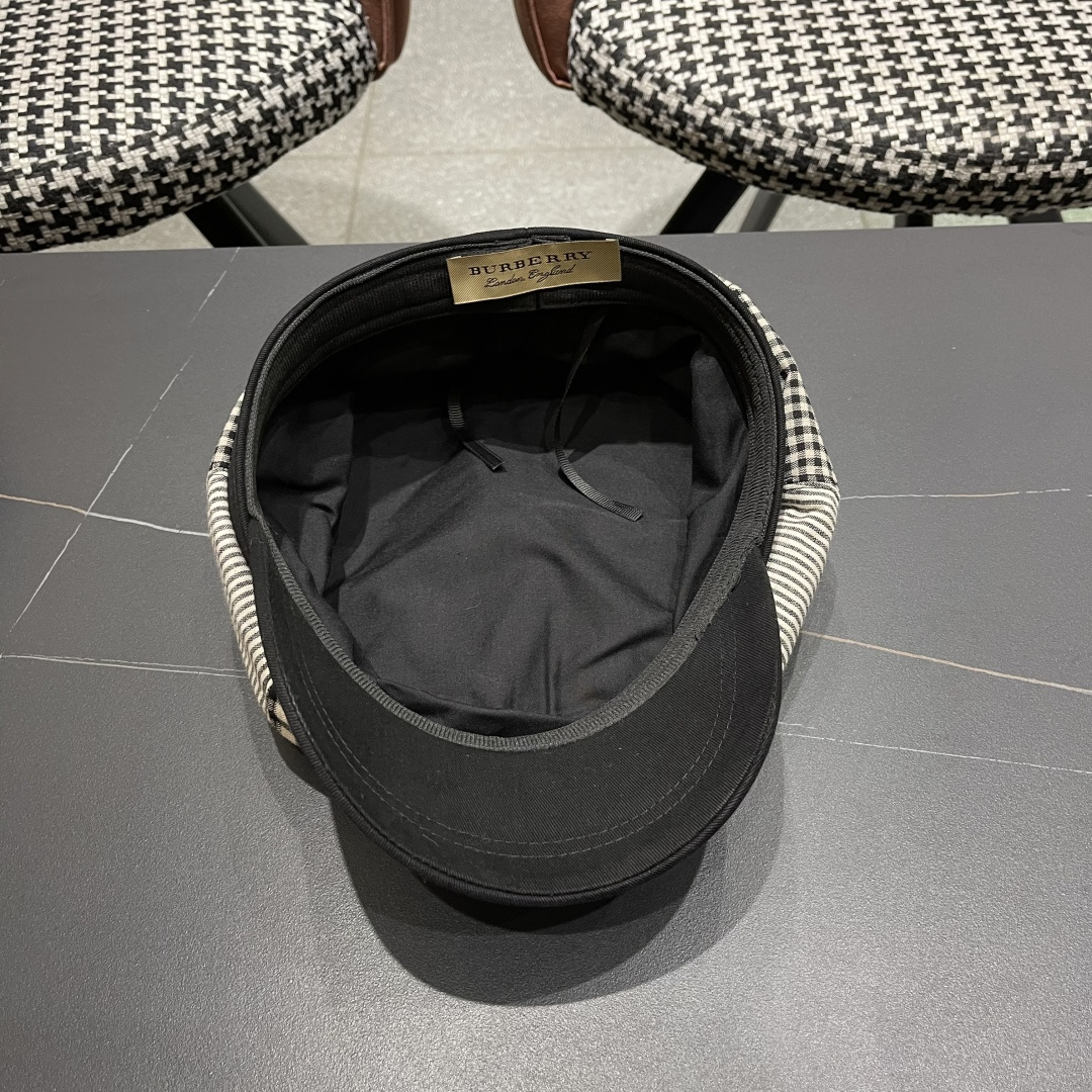  巴宝莉BURBERRY 新款八角帽子女春秋季韩版时尚百搭显脸小报童帽画家帽鸭舌帽格纹