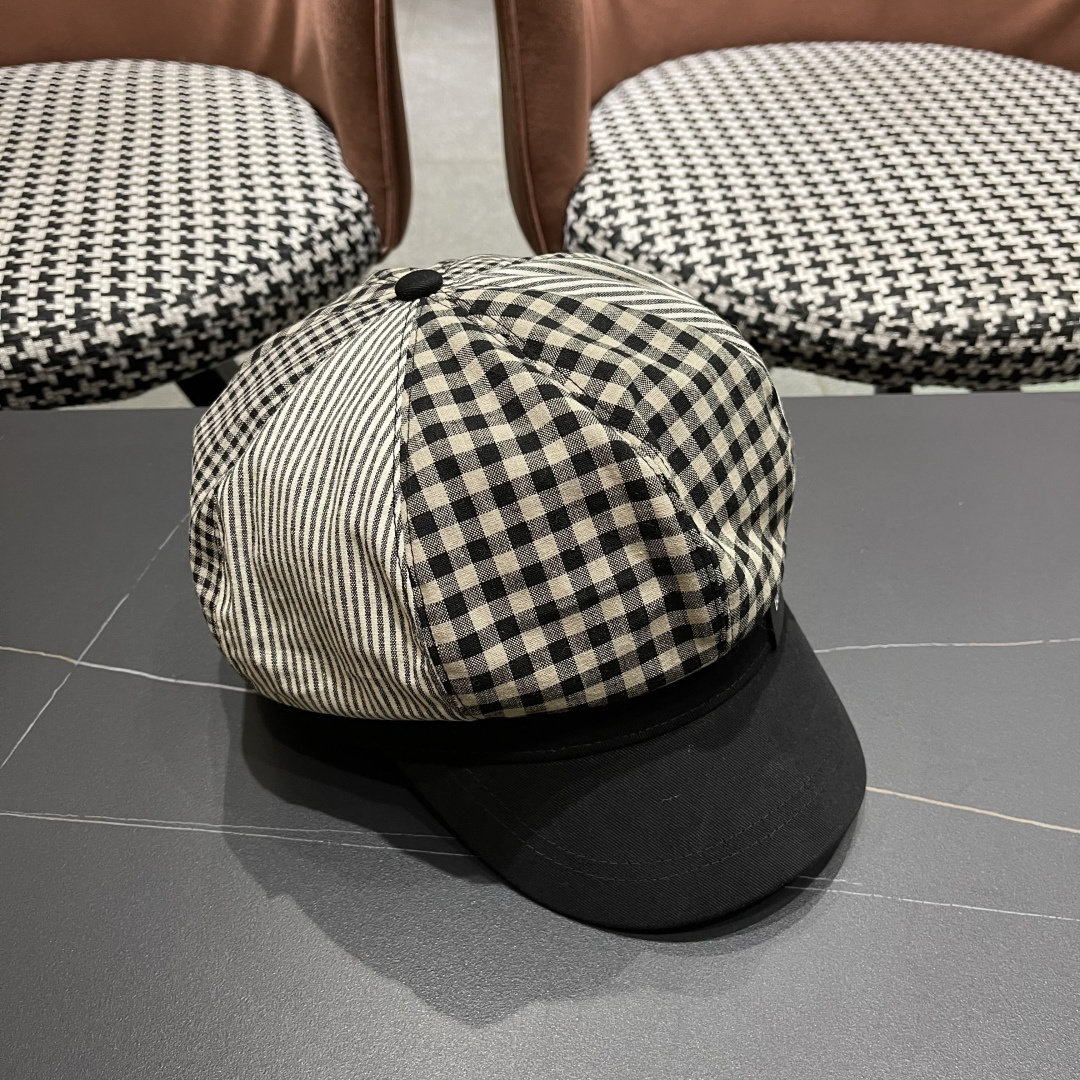  巴宝莉BURBERRY 新款八角帽子女春秋季韩版时尚百搭显脸小报童帽画家帽鸭舌帽格纹