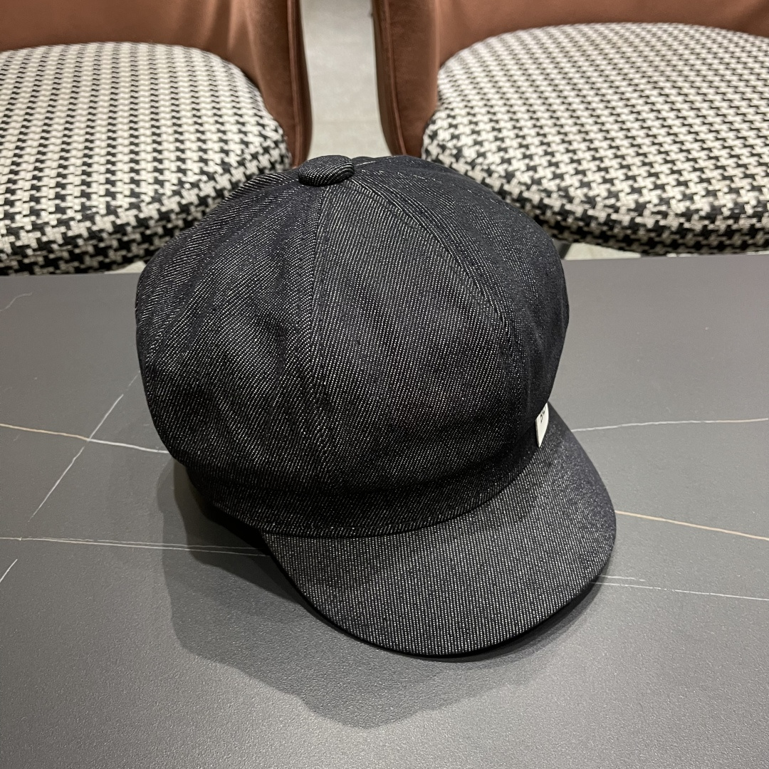  巴黎世家 Balenciaga 秋冬新款牛仔风八角帽子女情侣款休
闲男户外运动宽檐鸭舌贝雷帽男