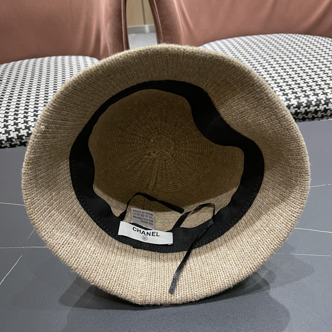  Chanel香奈儿羊羔绒帽子女冬款2025新款渔夫帽女士秋冬季毛绒百搭防寒保暖盆帽