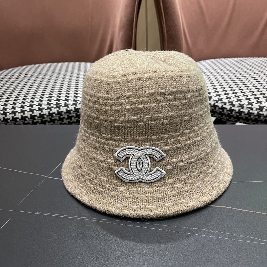  Chanel香奈儿羊羔绒帽子女冬款2025新款渔夫帽女士秋冬季毛绒百搭防寒保暖盆帽