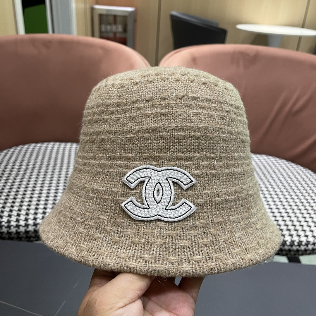 Chanel香奈儿羊羔绒帽子女冬款2025新款渔夫帽女士秋冬季毛绒百搭防寒保暖盆帽