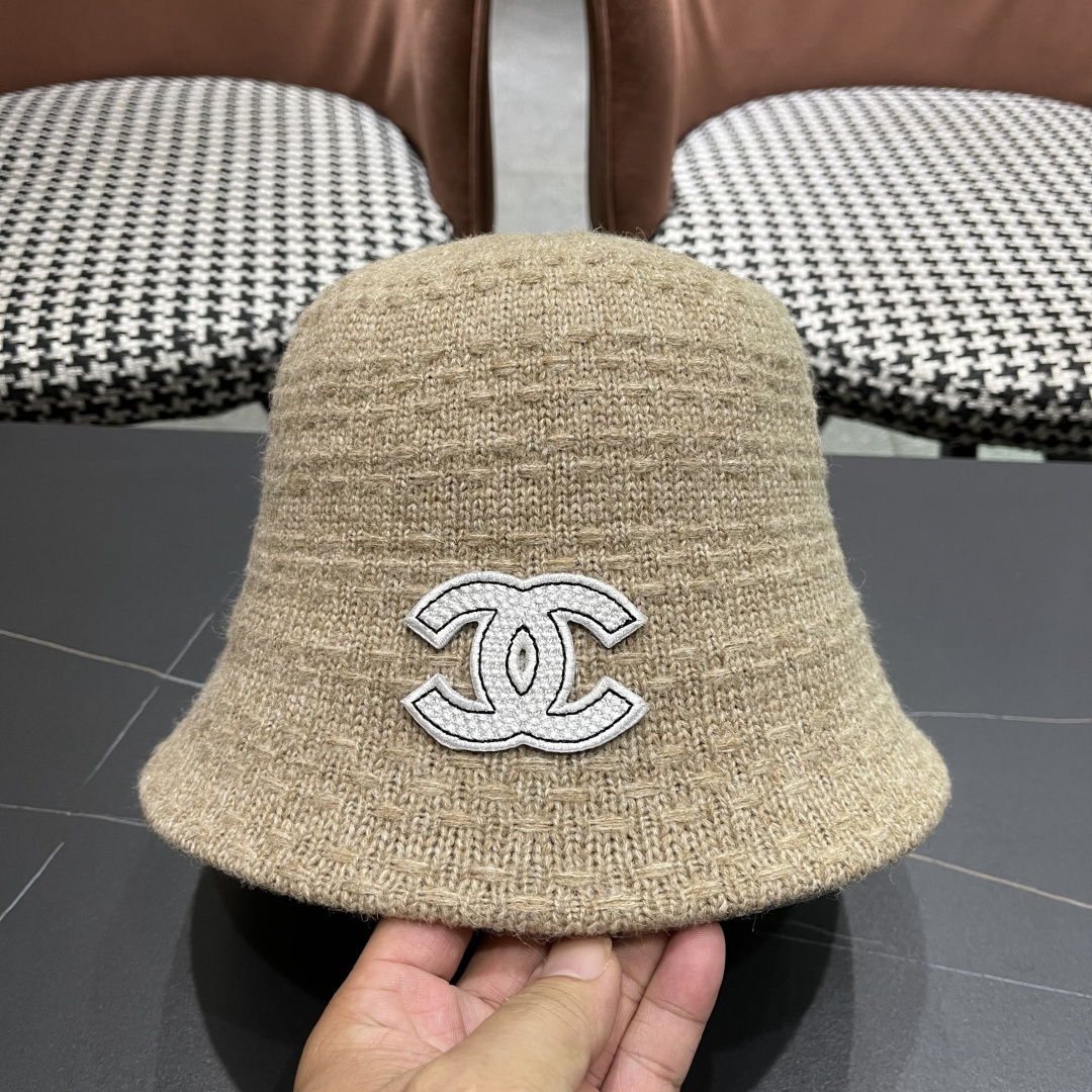  Chanel香奈儿羊羔绒帽子女冬款2025新款渔夫帽女士秋冬季毛绒百搭防寒保暖盆帽