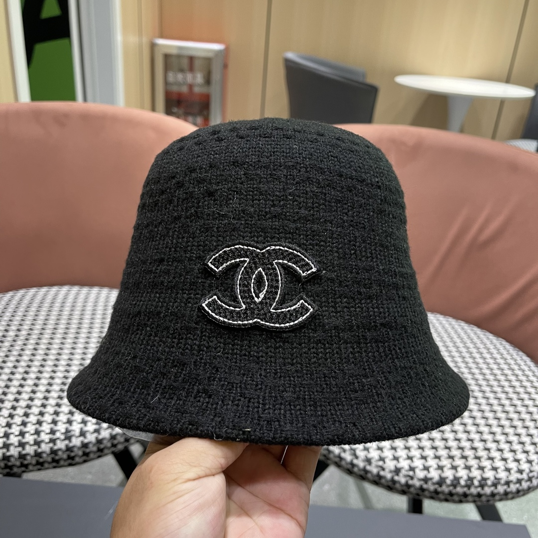  Chanel香奈儿羊羔绒帽子女冬款2025新款渔夫帽女士秋冬季毛绒百搭防寒保暖盆帽