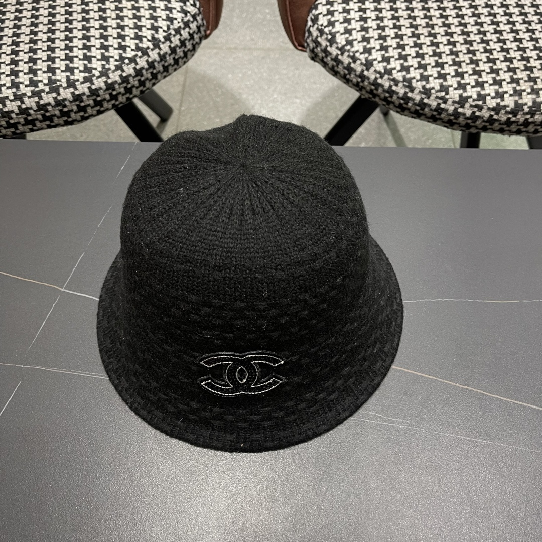  Chanel香奈儿羊羔绒帽子女冬款2025新款渔夫帽女士秋冬季毛绒百搭防寒保暖盆帽