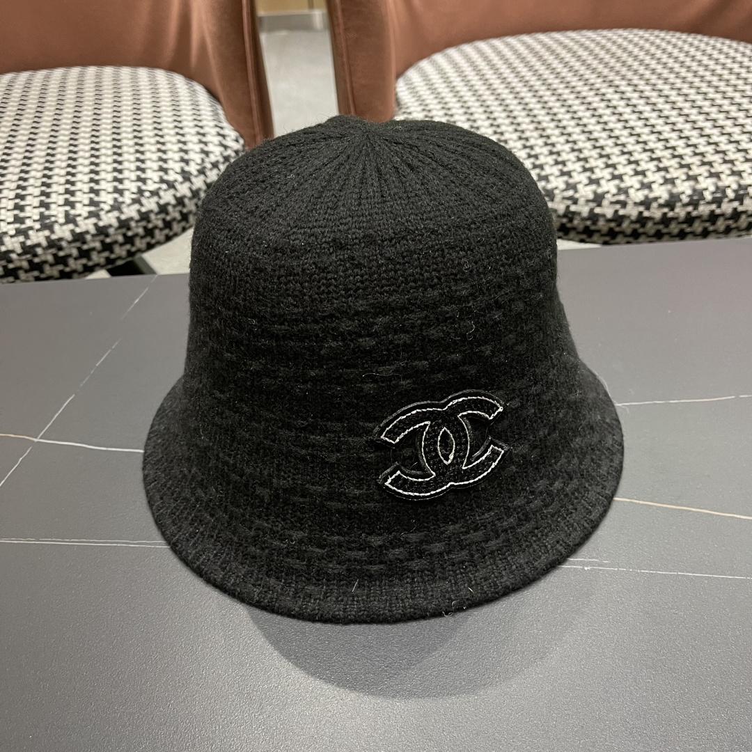  Chanel香奈儿羊羔绒帽子女冬款2025新款渔夫帽女士秋冬季毛绒百搭防寒保暖盆帽