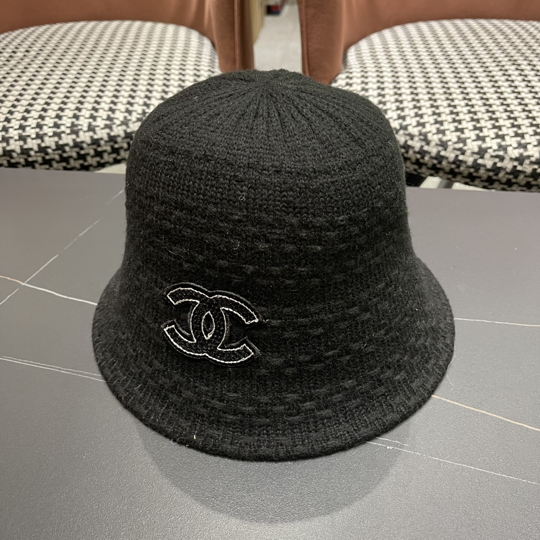  Chanel香奈儿羊羔绒帽子女冬款2025新款渔夫帽女士秋冬季毛绒百搭防寒保暖盆帽
