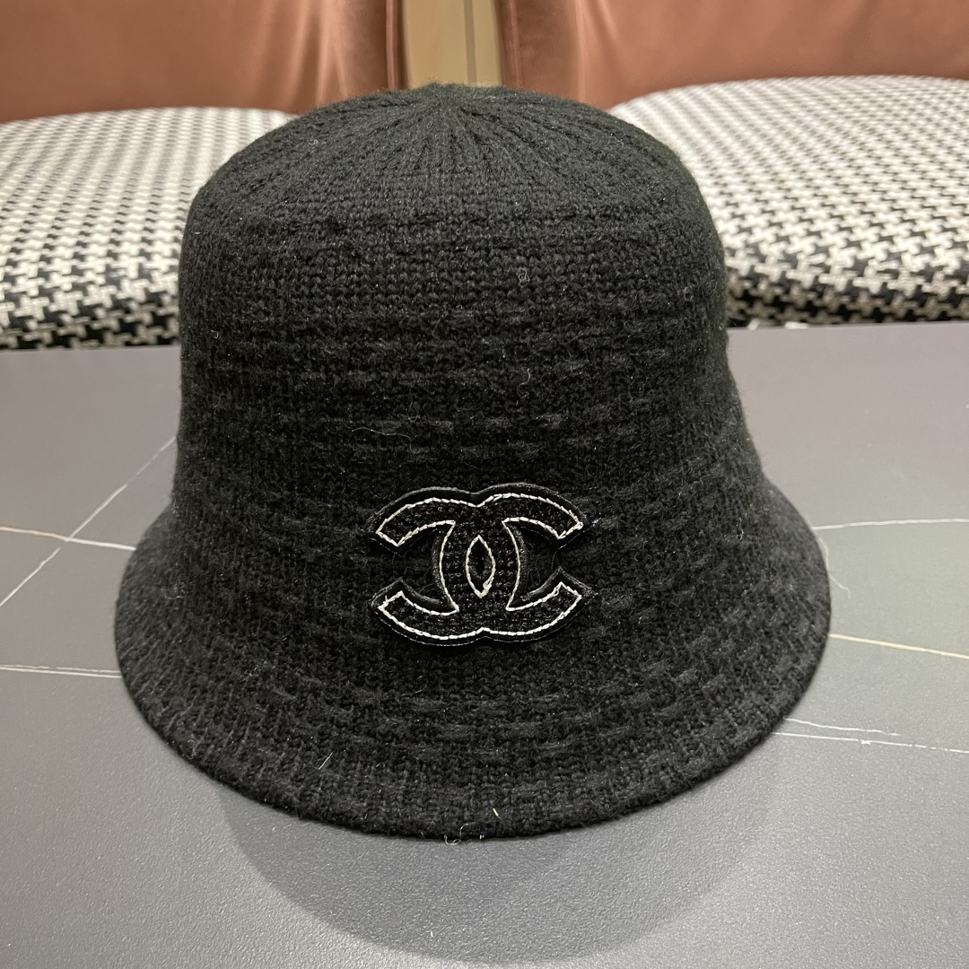  Chanel香奈儿羊羔绒帽子女冬款2025新款渔夫帽女士秋冬季毛绒百搭防寒保暖盆帽