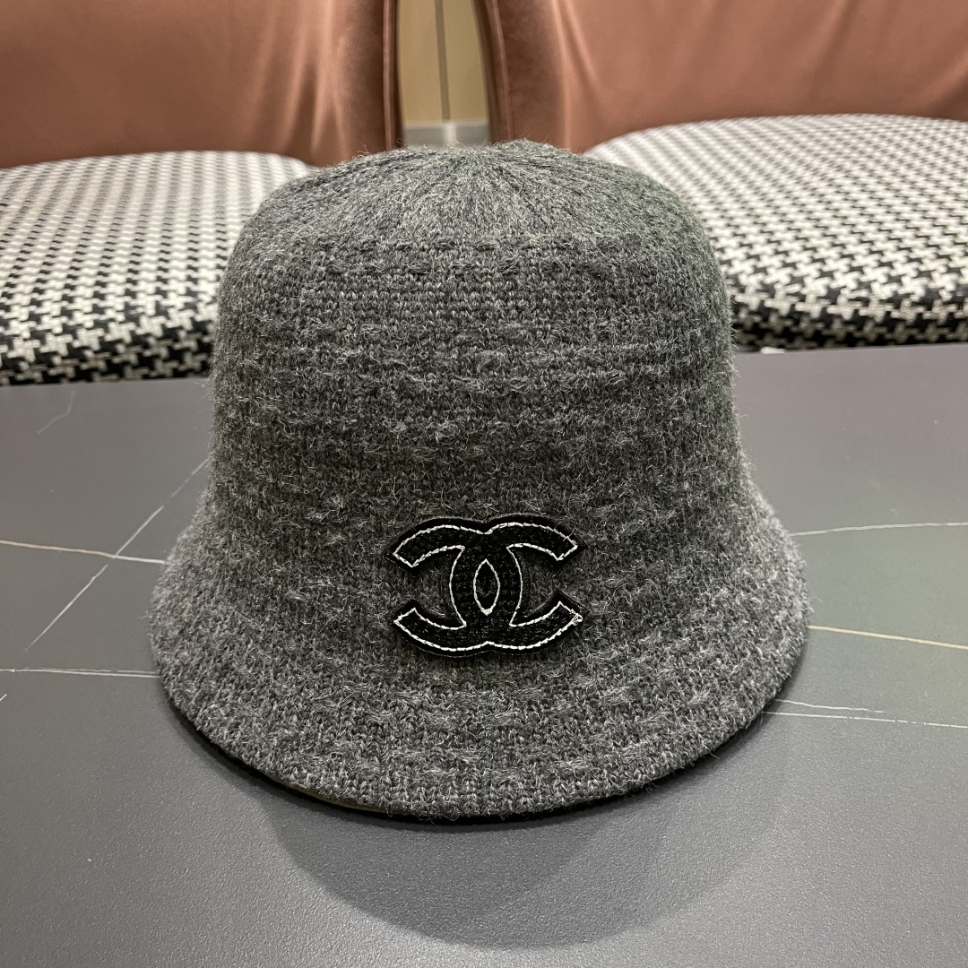  Chanel香奈儿羊羔绒帽子女冬款2025新款渔夫帽女士秋冬季毛绒百搭防寒保暖盆帽