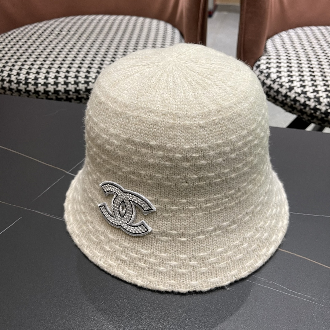  Chanel香奈儿羊羔绒帽子女冬款2025新款渔夫帽女士秋冬季毛绒百搭防寒保暖盆帽