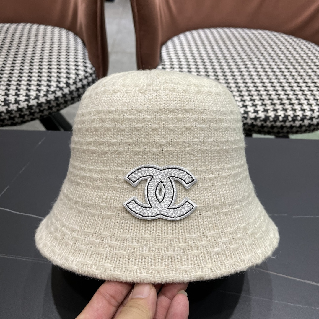  Chanel香奈儿羊羔绒帽子女冬款2025新款渔夫帽女士秋冬季毛绒百搭防寒保暖盆帽