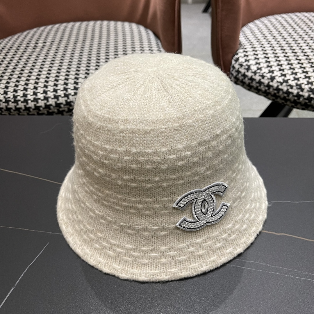  Chanel香奈儿羊羔绒帽子女冬款2025新款渔夫帽女士秋冬季毛绒百搭防寒保暖盆帽