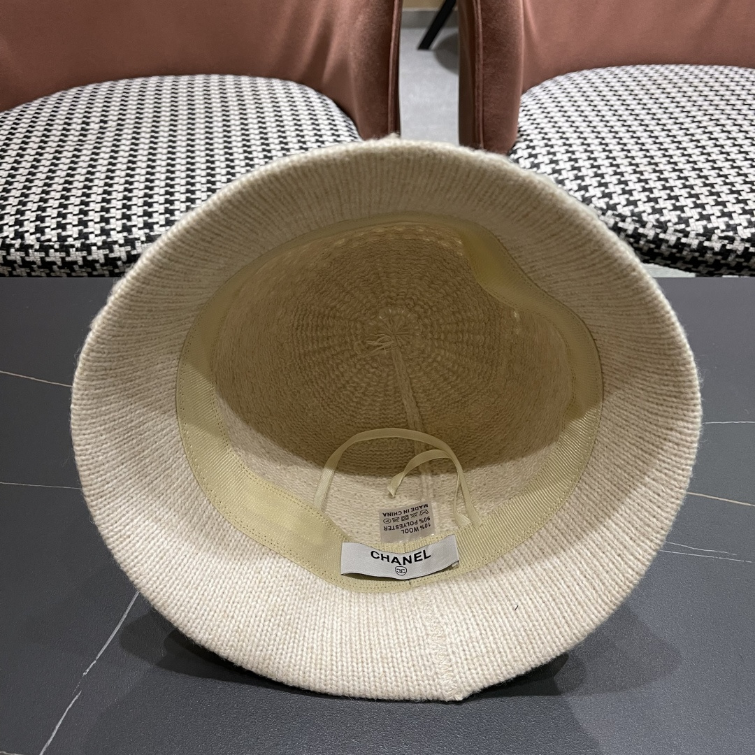  Chanel香奈儿羊羔绒帽子女冬款2025新款渔夫帽女士秋冬季毛绒百搭防寒保暖盆帽