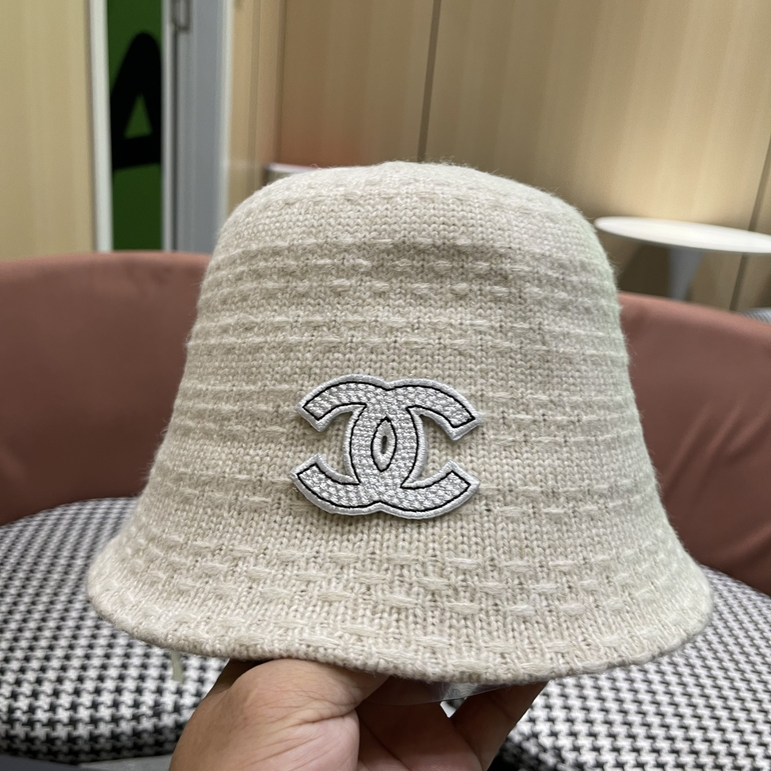  Chanel香奈儿羊羔绒帽子女冬款2025新款渔夫帽女士秋冬季毛绒百搭防寒保暖盆帽