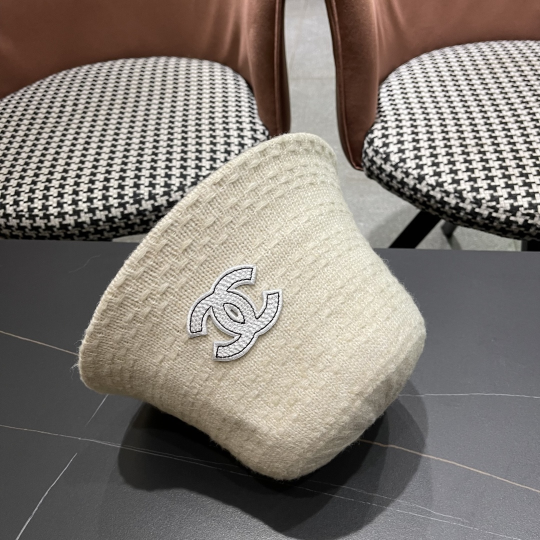  Chanel香奈儿羊羔绒帽子女冬款2025新款渔夫帽女士秋冬季毛绒百搭防寒保暖盆帽