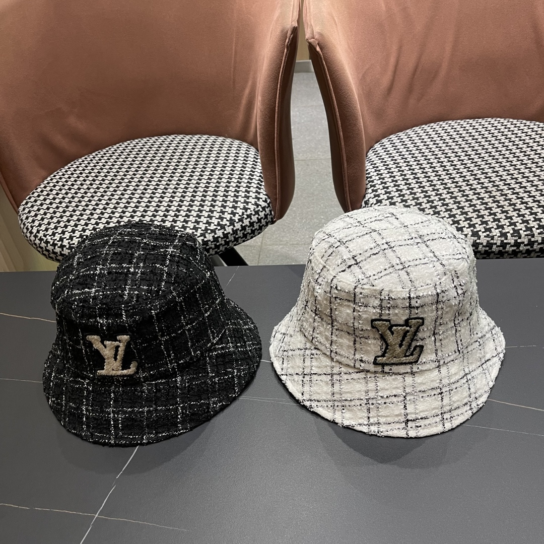  Lv路易威登 2025年新款小标格纹渔夫帽子女春秋时尚遮阳
盆帽可折叠气质显脸小