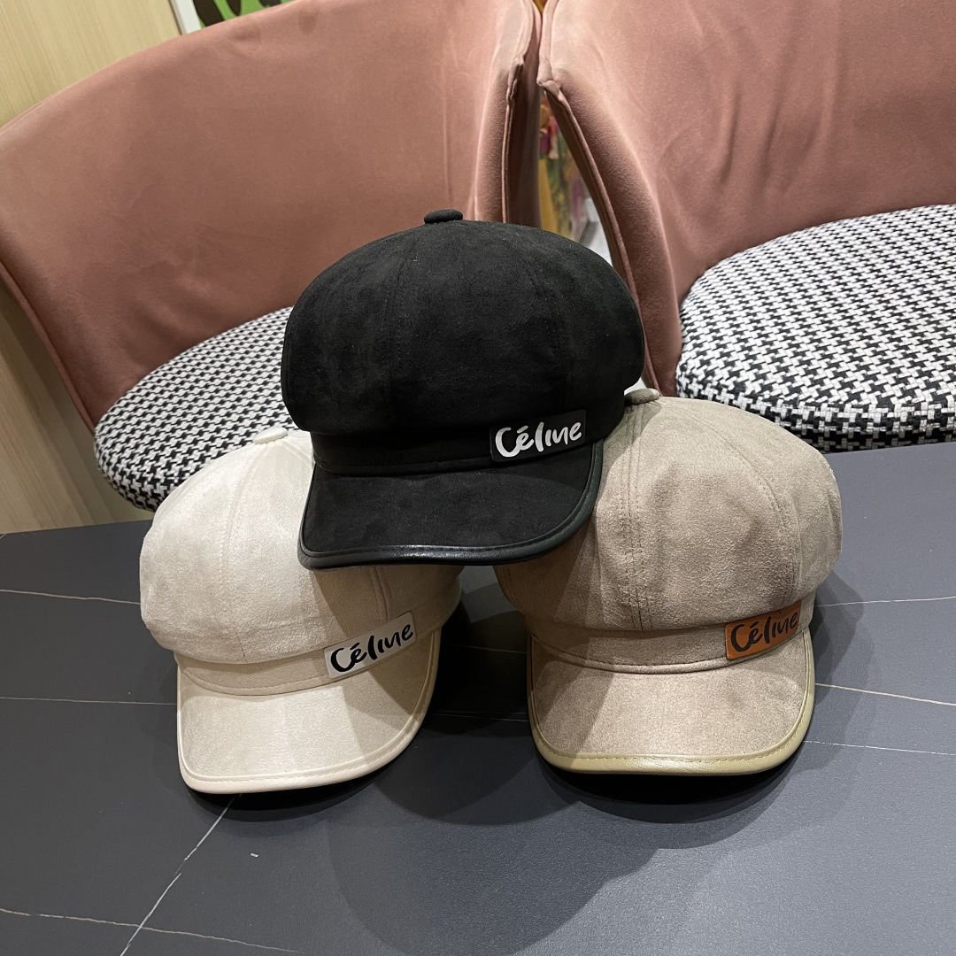  赛琳 2025春秋新款毛呢八角帽子女韩版时尚鸭
舌贝雷帽显脸小文艺画家帽甜美