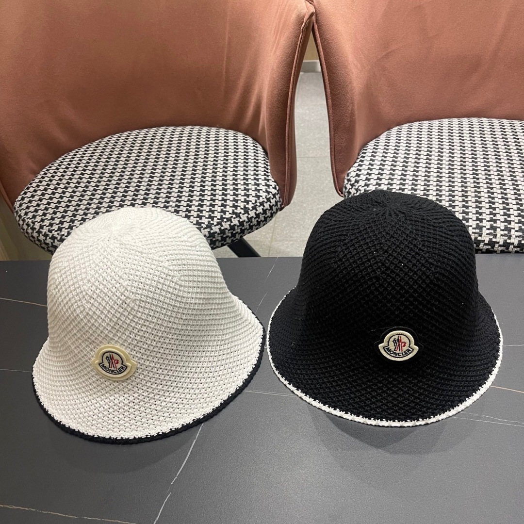 【MONCLER蒙口】拼色镂空渔夫帽子女夏季百搭透气遮阳帽日系显脸
小盆帽水桶太阳帽