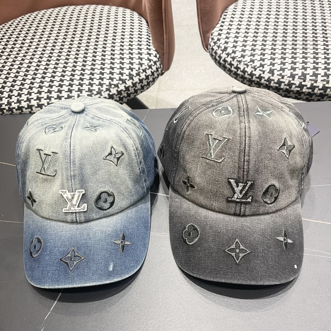 🧢路易威登牛仔棒球帽 LouisVuitton😍2025新款LV棒球帽，重工打造♥️高端大气，百搭款🤗男