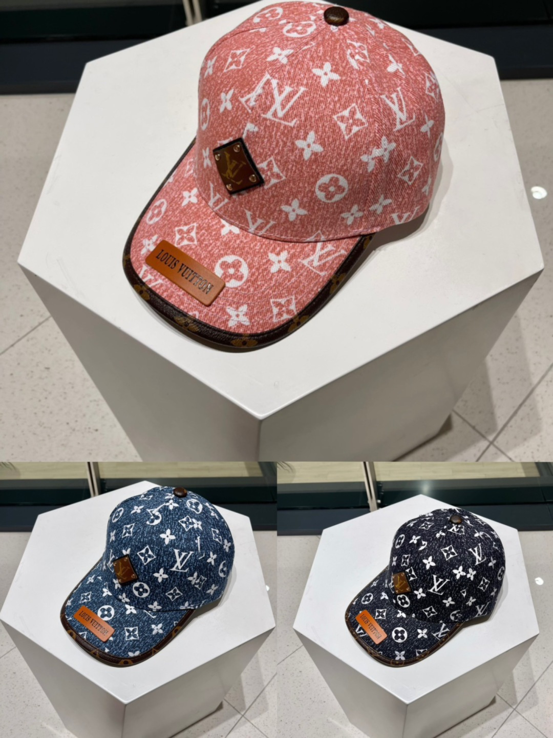  LV春夏秀款满logo棒球帽🧢
雪花❄️老花棒球帽渔夫帽
视觉感十足，春夏爆热单品