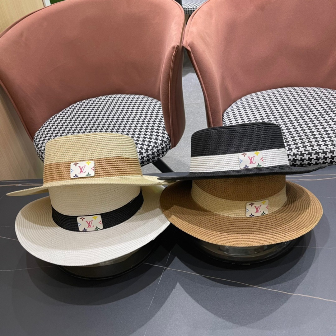  路易威登 LV 草帽,2025新款无数时尚达人必备 细草编织，旅游出街佳选