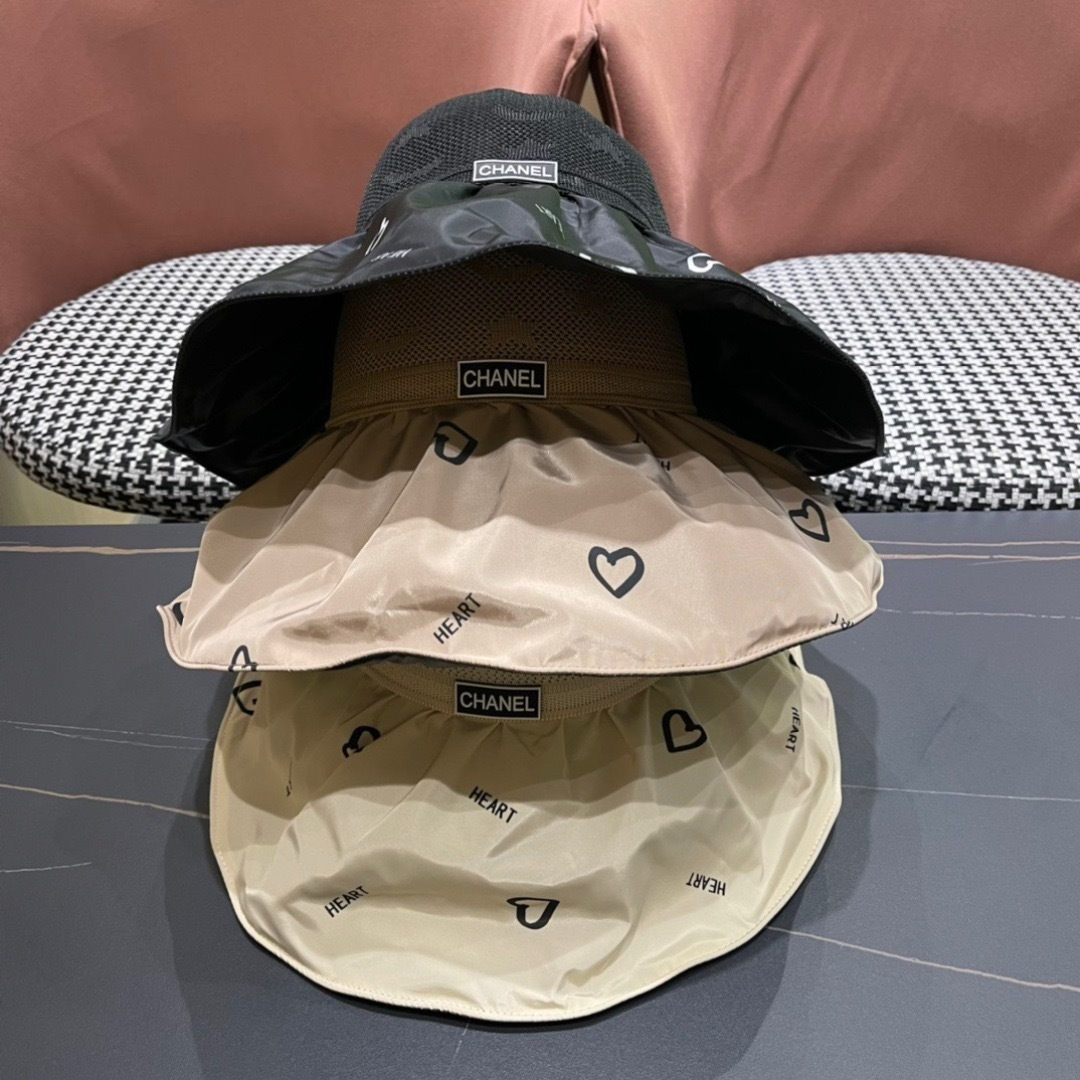 【Chanel香奈儿】2025夏款大檐空顶遮阳渔夫帽🌈 浪漫沙滩款！超美！
