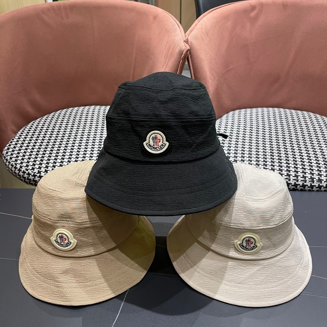  蒙口Moncler渔夫帽子女春夏2025新款高品质蝴
蝶结显脸小防晒遮