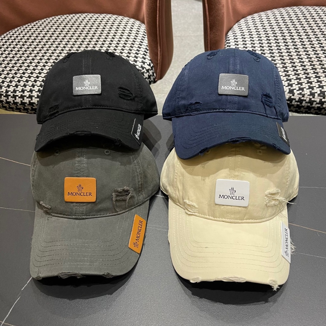  蒙口Moncler🆕2025春款新款个性破洞棒球帽，高品质透气性巨佳，四季佩戴款
男女同款