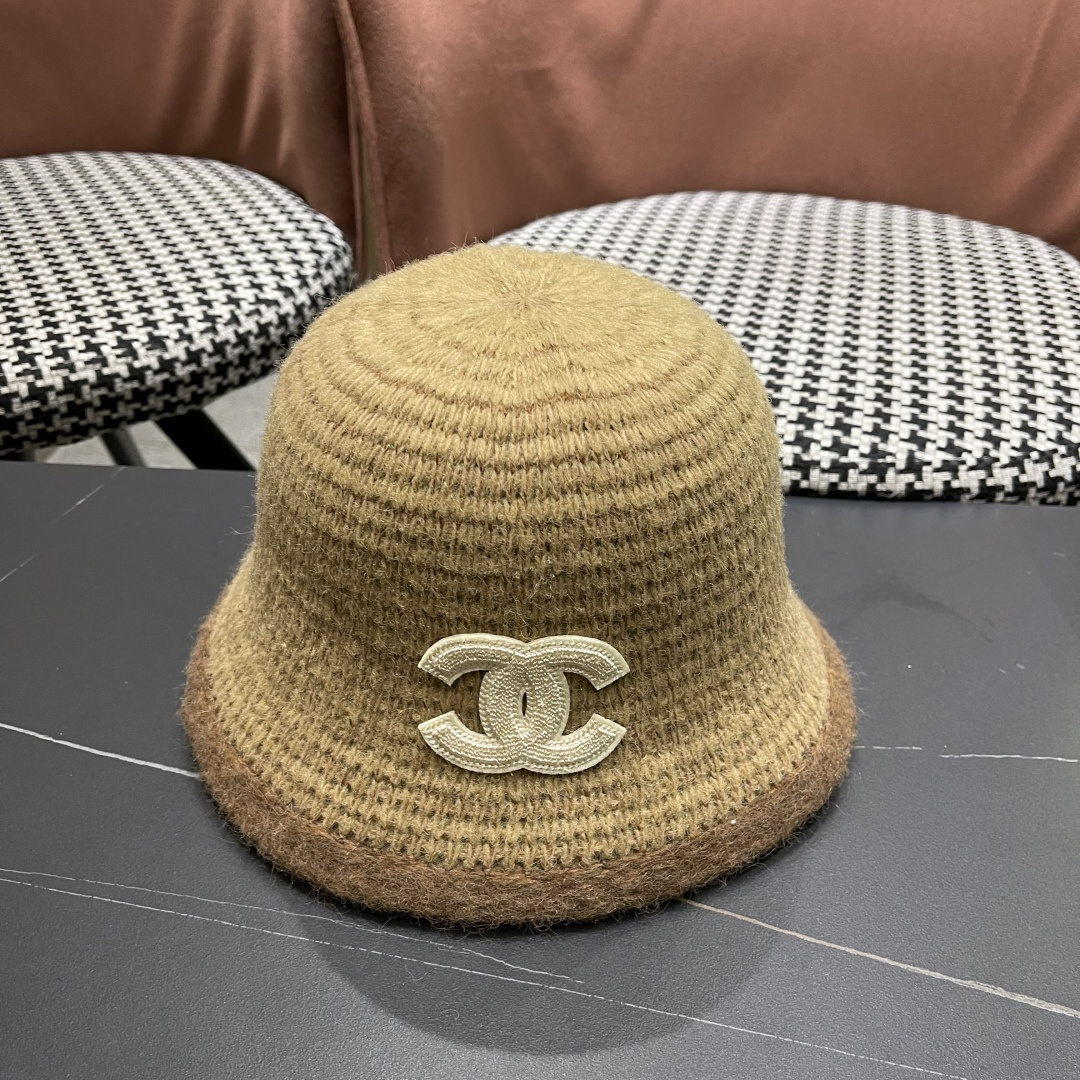  香奈儿 CHANEL针织盆帽，2025秋冬渔夫帽高密度制作，一顶超级有品位的针织帽了~出街首选！帽型超