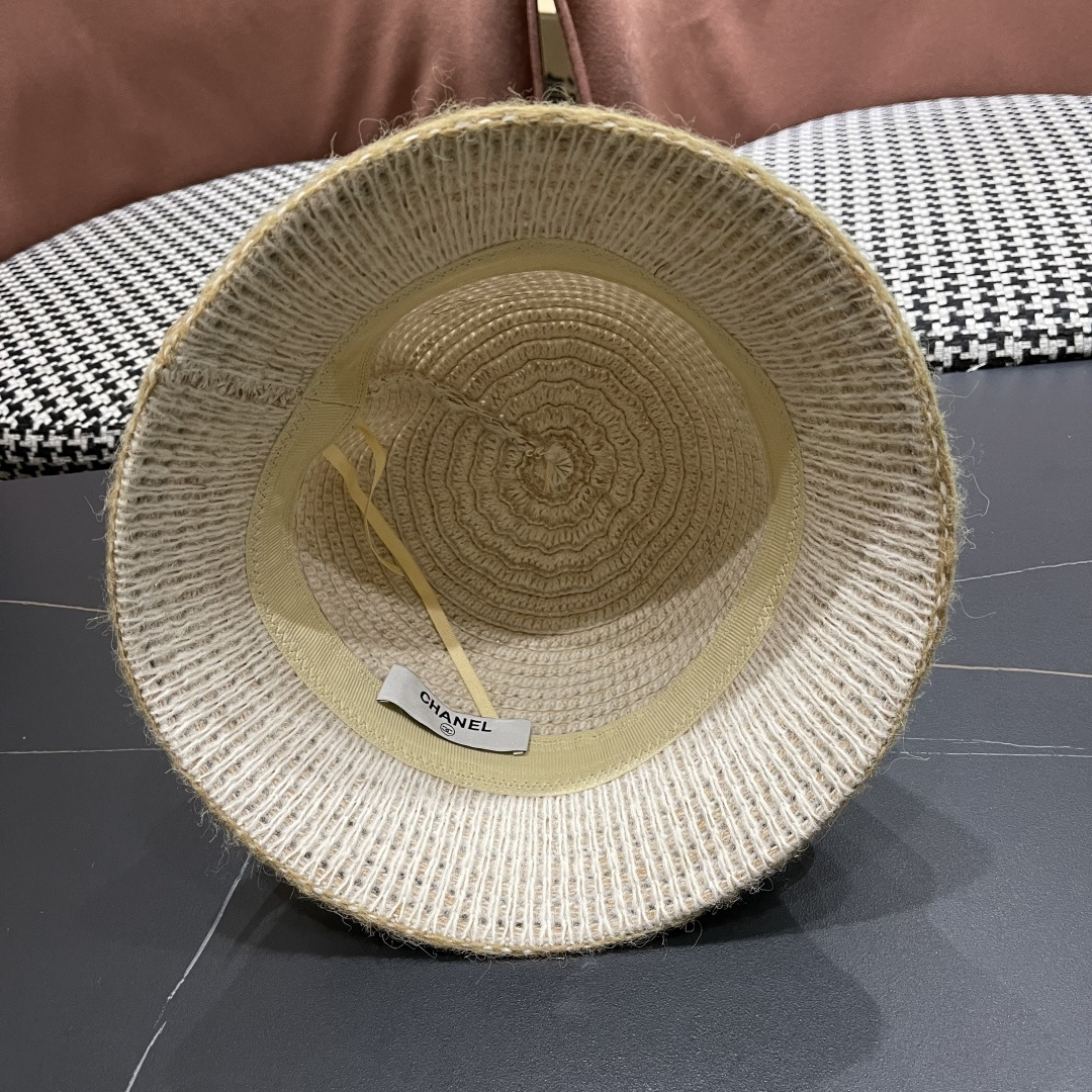  香奈儿 CHANEL针织盆帽，2025秋冬渔夫帽高密度制作，一顶超级有品位的针织帽了~出街首选！帽型超
