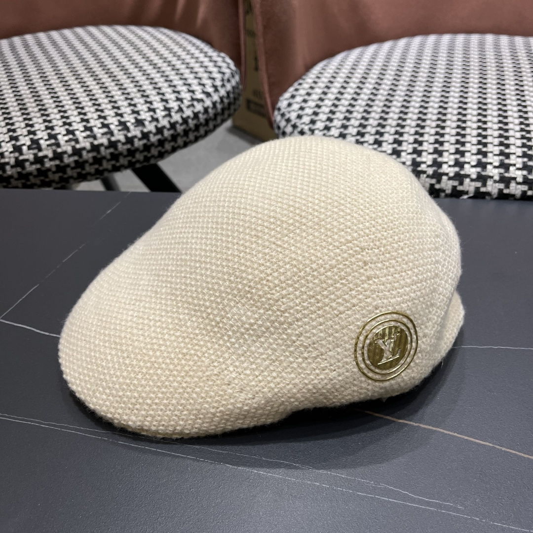  lv路易威登鸭舌帽- 画家贝雷帽迪斯科蹦迪tu酷帽男女前进帽子