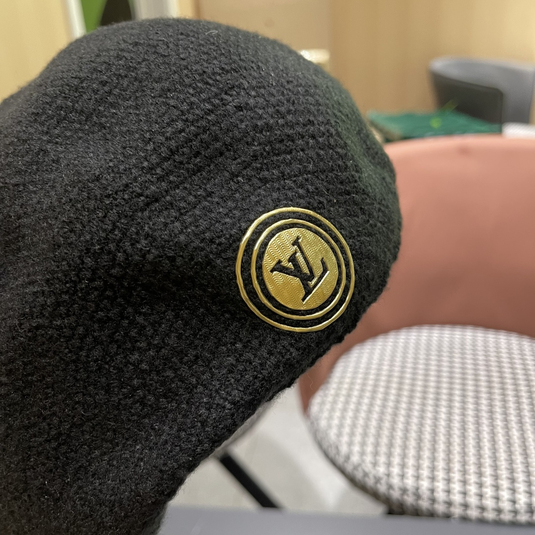  lv路易威登鸭舌帽- 画家贝雷帽迪斯科蹦迪tu酷帽男女前进帽子