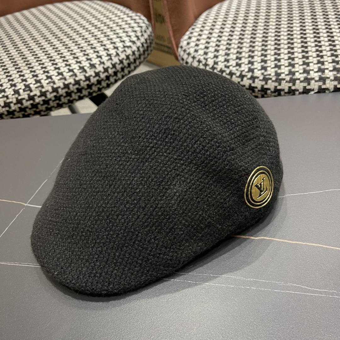  lv路易威登鸭舌帽- 画家贝雷帽迪斯科蹦迪tu酷帽男女前进帽子