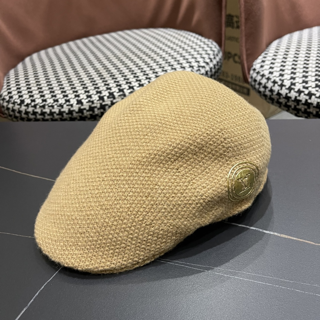  lv路易威登鸭舌帽- 画家贝雷帽迪斯科蹦迪tu酷帽男女前进帽子